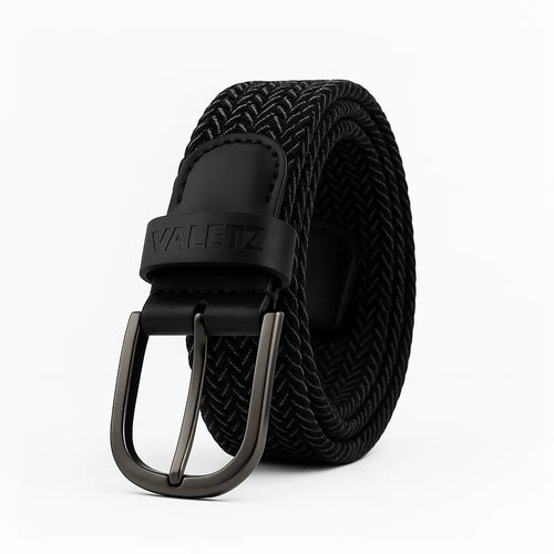 Cinturón Trenzado Negro x Gris