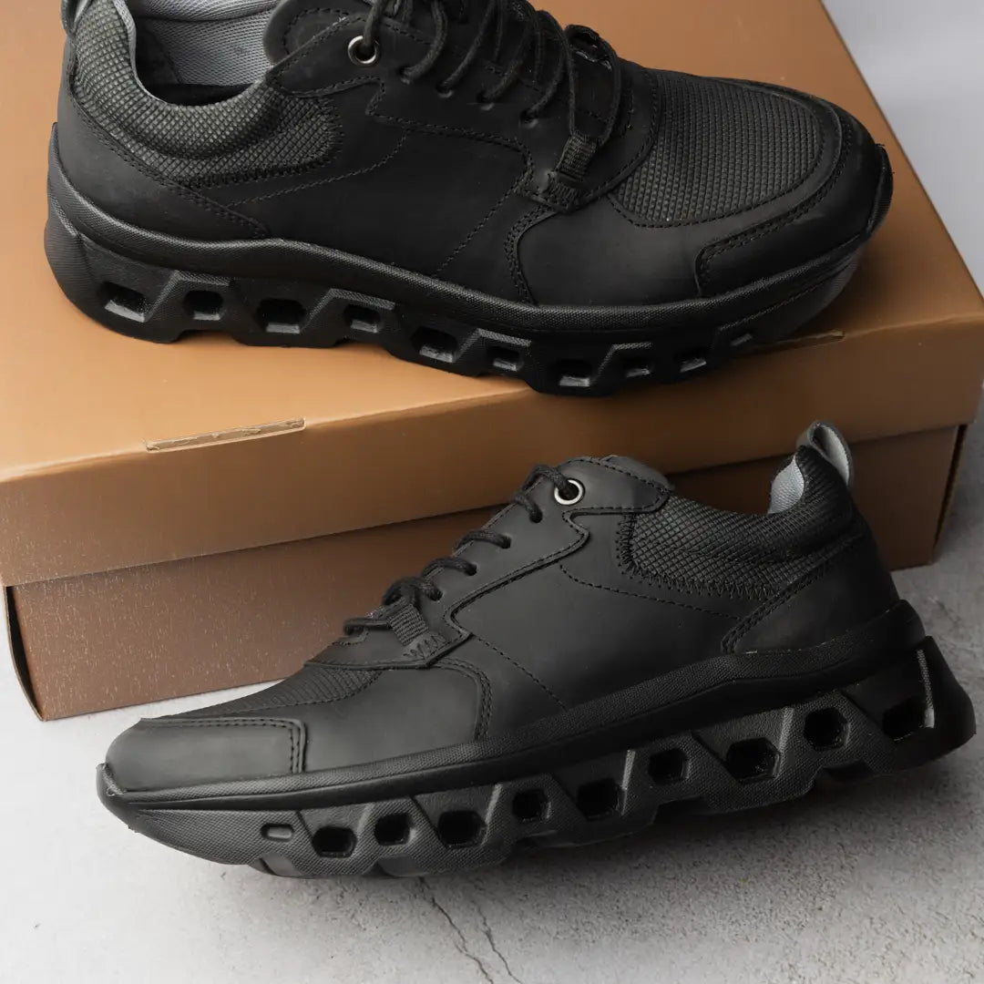 Zapato Sport de Cuero Auténtico Negros