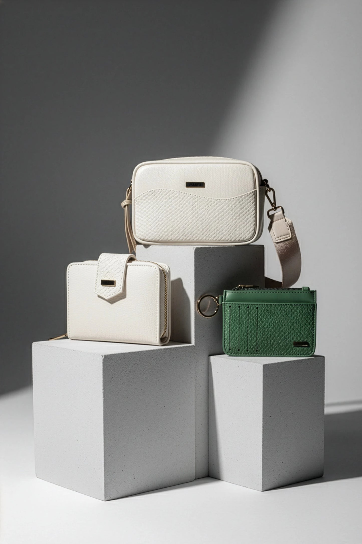 Mini bag grecia cafe + Billetera + Porta Documentos