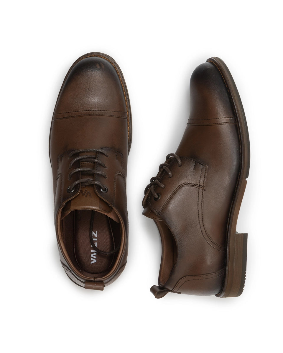 Zapato formal de Cuero Auténtico Marron