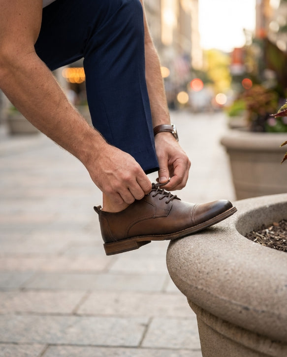 Zapato formal de Cuero Auténtico Marron
