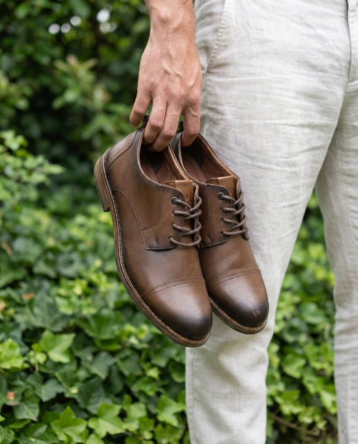 Zapato formal de Cuero Auténtico Marron