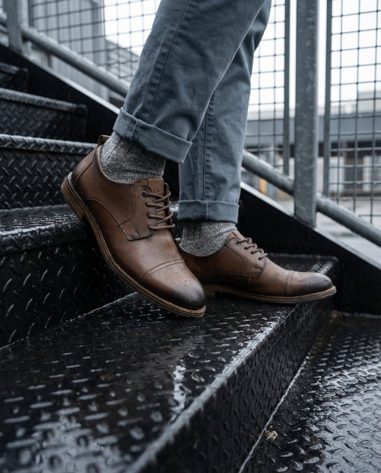 Zapato formal de Cuero Auténtico Marron