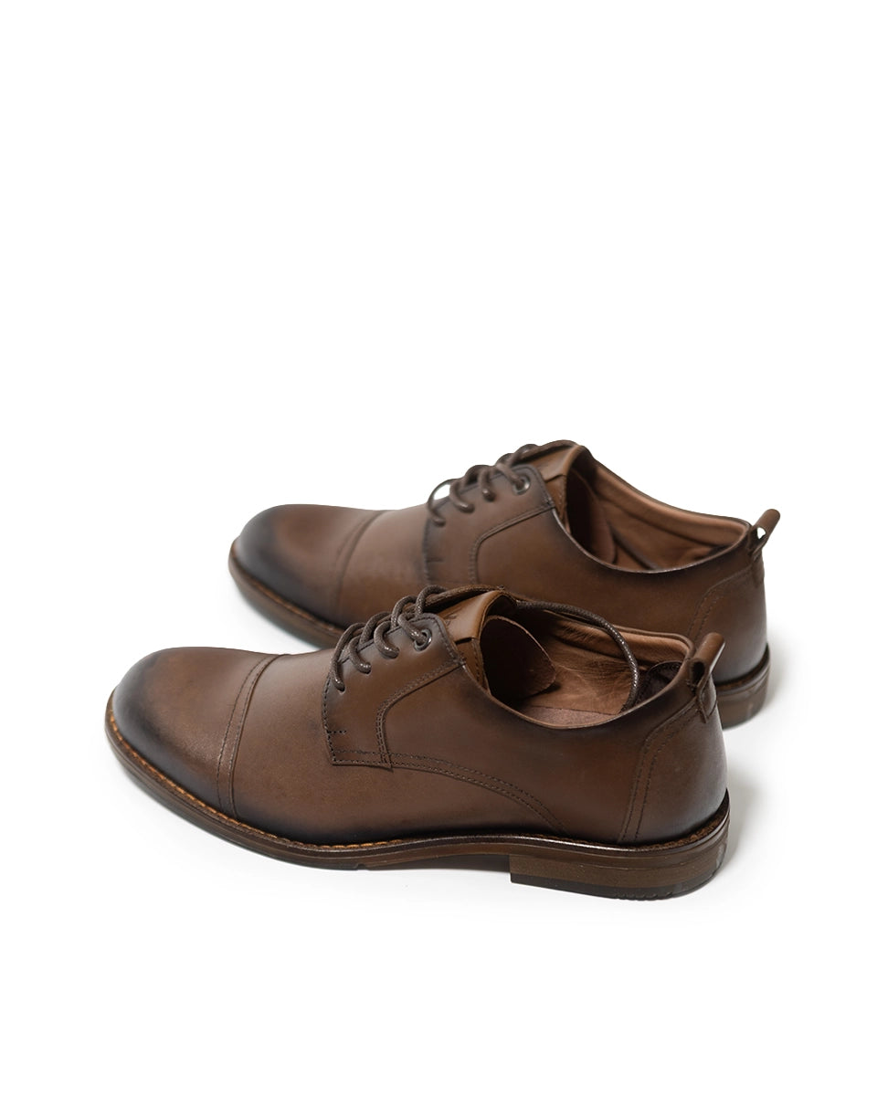 Zapato formal de Cuero Auténtico Marron