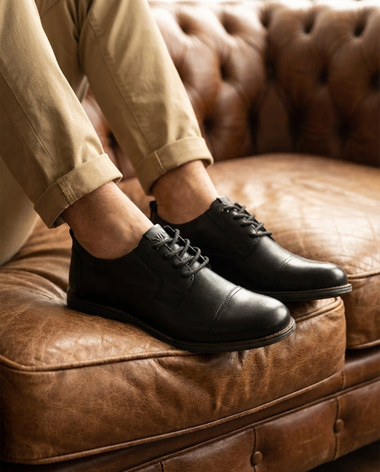 Zapato formal de Cuero Auténtico Negros