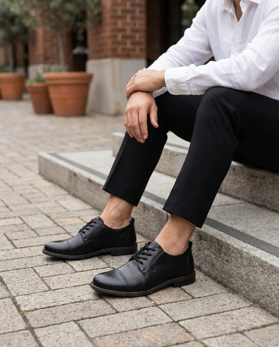 Zapato formal de Cuero Auténtico Negros