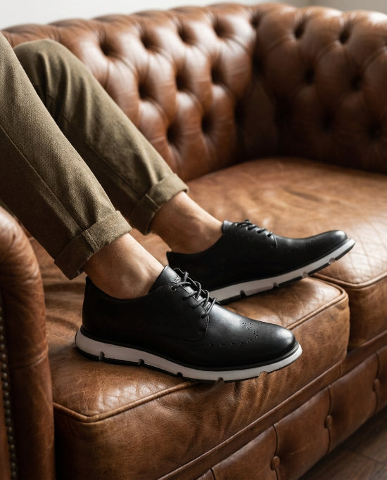 Casual shoe in genuine leather B. Cognac SantoCacique™ 🇨🇴