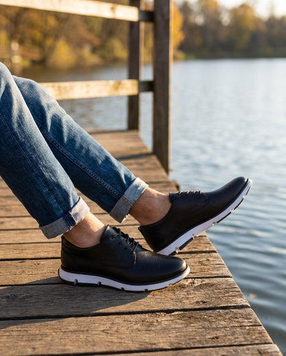 Casual shoe in genuine leather B. Cognac SantoCacique™ 🇨🇴