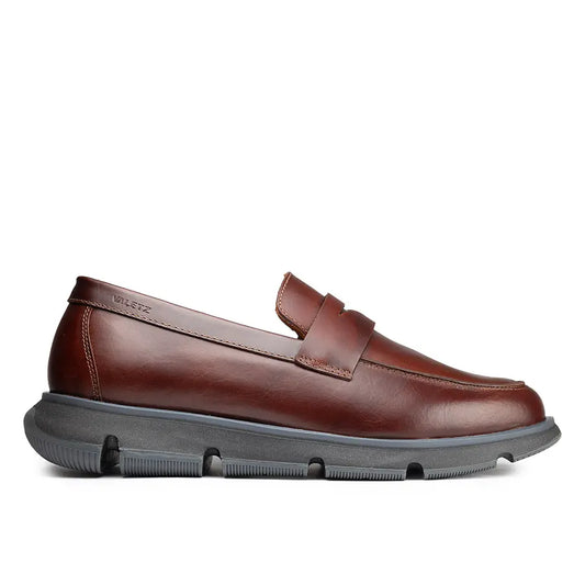 Olmo Estilo Penny Loafer Coñac x Negro