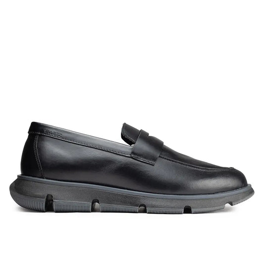 Olmo Estilo Penny Loafer Negro