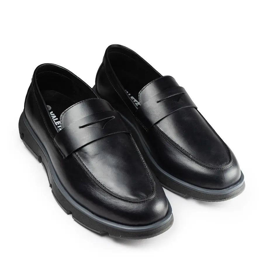 Olmo Estilo Penny Loafer Negro