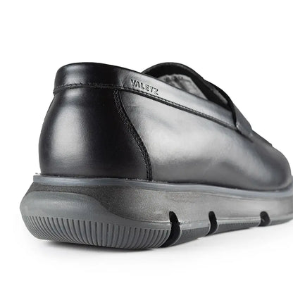 Olmo Estilo Penny Loafer Negro