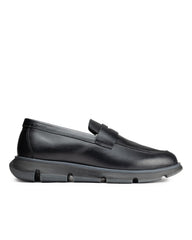 Olmo Estilo Penny Loafer Negro