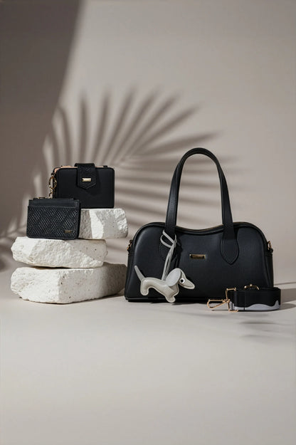 WomanInBlack Mini bag + Billetera + Porta Documentos