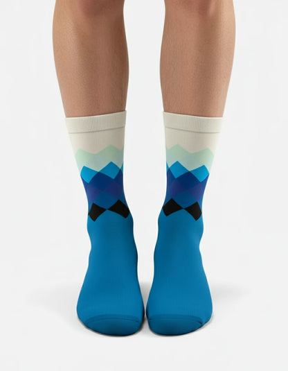 Calcetín azul cielo multicolor - Unisex