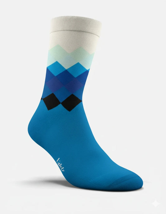 Calcetín azul cielo multicolor - Unisex