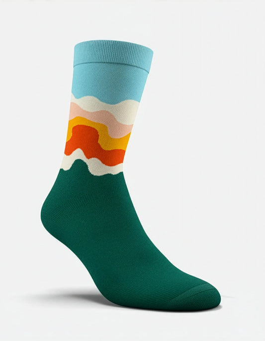 Calcetín olas multicolor - Unisex