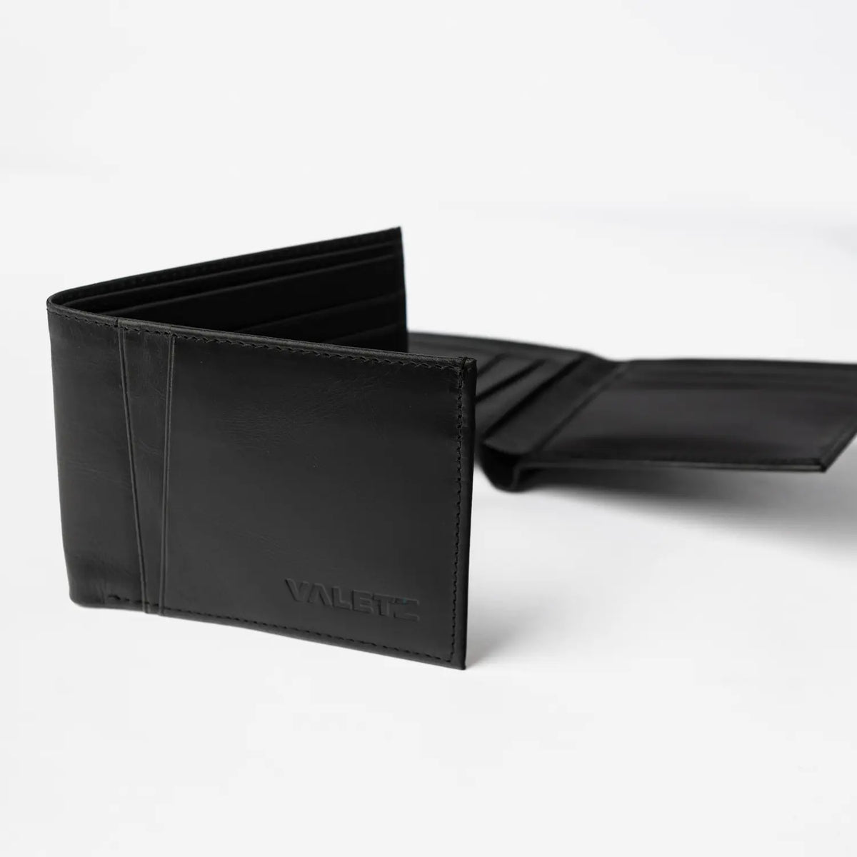 Billetera de Cuero Auténtico Negro