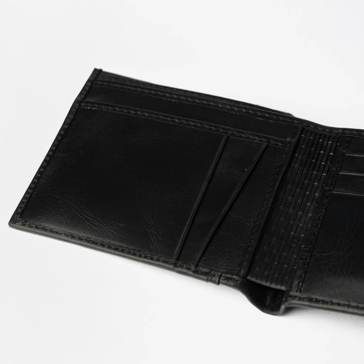 Billetera de Cuero Auténtico Negro