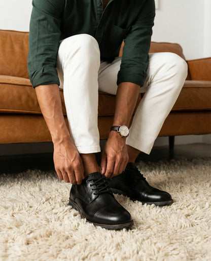 Zapato formal de Cuero Auténtico Negros