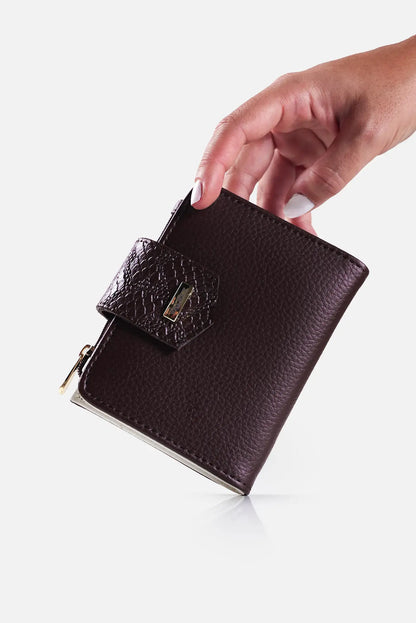 Tabacco Combo Mini bag grecia cafe + Billetera + Porta Documentos